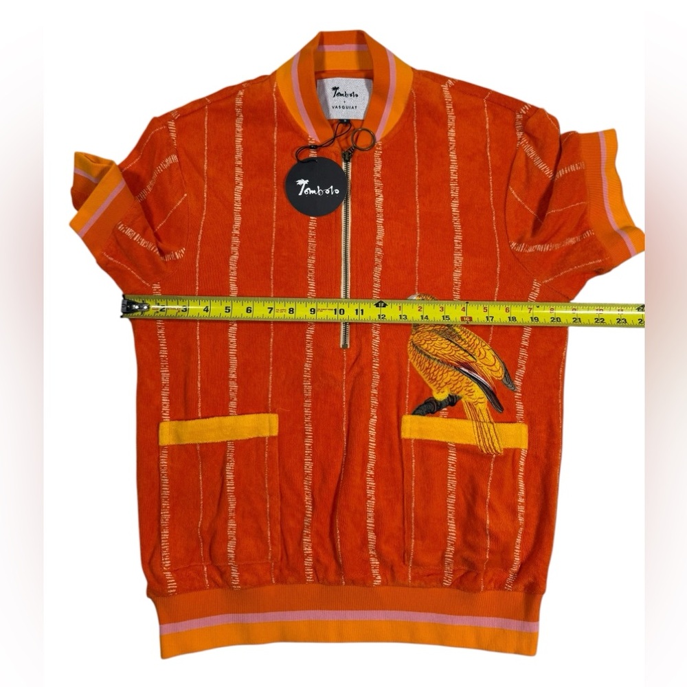 Tombolo x Vasquiat Parrot El pájaro Cubano Organic Cotton Terry Shirt Small NWT - Picture 3 of 6